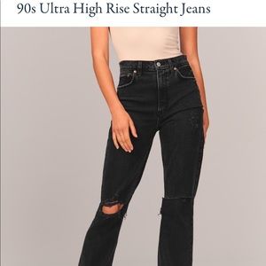 ABERCROMBIE 90’s ULTRA HIGH RISE STRAIGHT DENIM